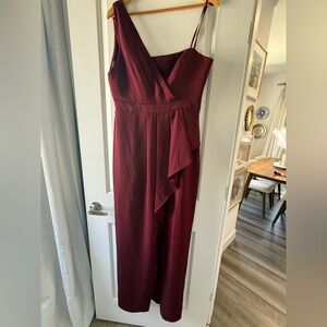 BCBGMaxAzria Asymmetrical Burgundy Dress